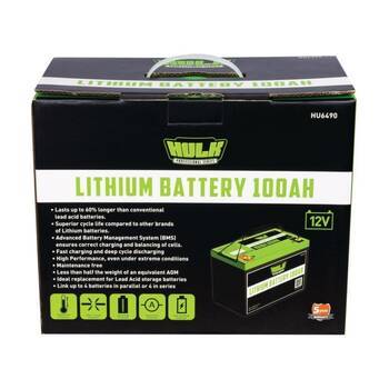 Hulk 4X4 12V 100Ah LiFePO4 Lithium Deep Cycle Battery