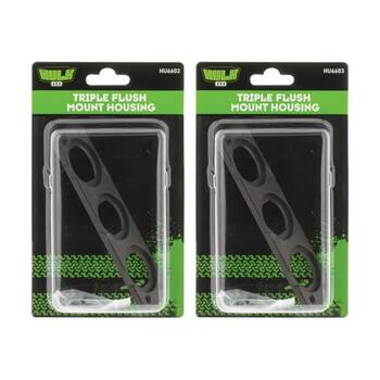 2PK Hulk 4X4 Triple Flush Mount Housing 150x42.5mm With 132mm Hole Centre