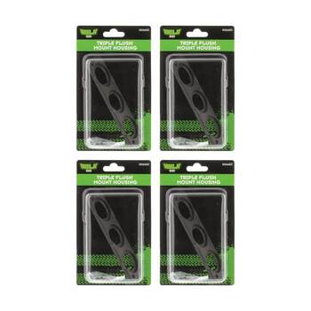4PK Hulk 4X4 Triple Flush Mount Housing 150x42.5mm With 132mm Hole Centre