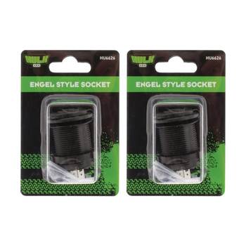 2PK Hulk 4X4 12-24V 20A Engel Style Socket With Protective Rubber Cap