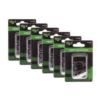 6PK Hulk 4X4 12-24V 20A Merit DIN Socket With Protective Rubber Cap