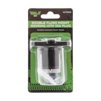 Hulk 4X4 Double Flush Mount Housing With 50A Power Plug & Accessory Socket
