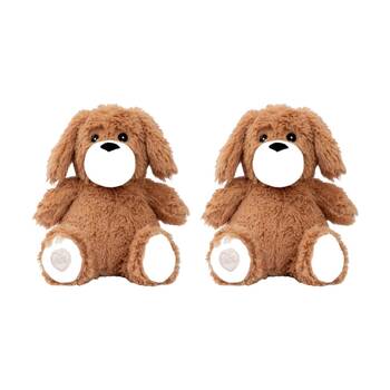 2PK Toasty Hugs Biscuit Puppy Plush Toy Heatable Coolable Microwave Safe