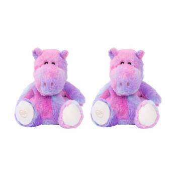 2PK Toasty Hugs Hettie Hippo Plush Toy Heatable Coolable Microwave Safe