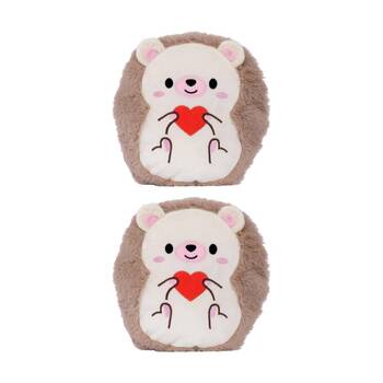 2PK Toasty Hugs Hemmy Hedgehog Flat Plush Heatable Coolable Microwave Safe