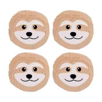 4PK Toasty Hugs Shiloh Sloth Hand Warmer Microwave Heat Pack Brown