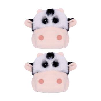 2PK Toasty Hugs Daisy Cow Hand Warmer Heat Pack White Black 10x10x2cm