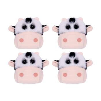 4PK Toasty Hugs Daisy Cow Hand Warmer Heat Pack White Black 10x10x2cm