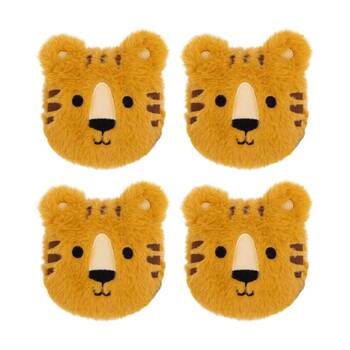 4PK Toasty Hugs Timber Tiger Hand Warmer Heat Pack Orange 10x10x2cm