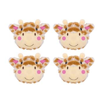 4PK Toasty Hugs Georgia Giraffe Hand Warmer Heat Pack Orange 10x10x2cm