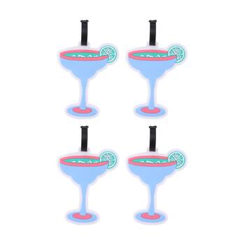 4PK iPack Margarita Giant Luggage ID Tag Adjustable Strap Travel 15x13.2cm