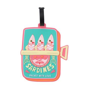 iPack Sardine Giant Luggage ID Tag Adjustable Strap Travel 15x13.2cm
