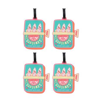 4PK iPack Sardine Giant Luggage ID Tag Adjustable Strap Travel 15x13.2cm