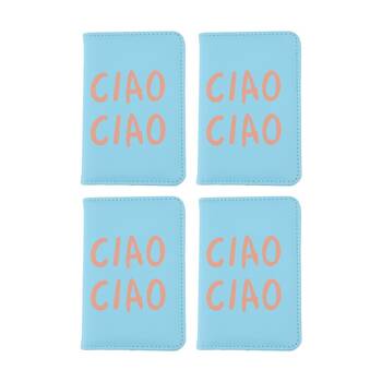 4PK iPack Ciao Passport Holder RFID Protection Travel Blue 14.1x9.5cm