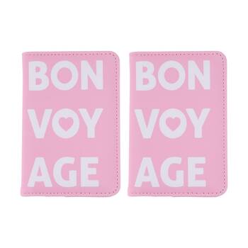2PK iPack Bonvoyage Passport Holder RFID Protection Travel Pink 14.1x9.5cm