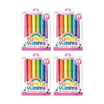 4x 6pc Ooly Highlighters Yummy-Yummy Pastel Scented Kids Art Activity Set 3y+