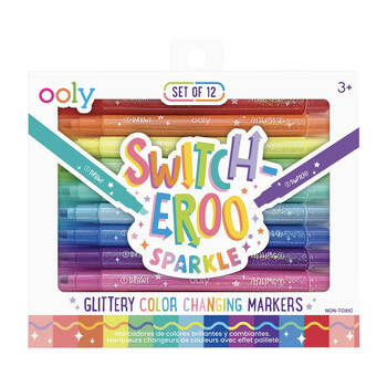 12pc Ooly Switcheroo Sparkle Markers Double-Ended Glitter Colour-Changer Set