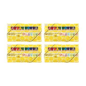 4x 12pc Ooly Crayons Brilliant Bee Triangular Ergonomic Kids Activity Set 3+