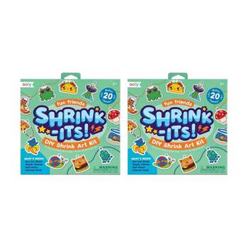 2PK Ooly Shrink-Its Fun Friends DIY Art Kit Charm Making Kids Activity 6y+