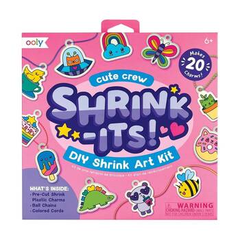 Ooly Kids 6y+ Cute Crew Shrink It's DIY Shrink-Art Charm Craft Kit