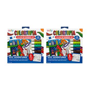 2PK Ooly Paper Activities Colortopia Colour Kit Epic Adventure Paint Markers 6y+