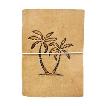 LVD Brown Leather Palm Tree Writing Notebook Journal 13x18cm