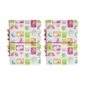 2PK LVD Summer Themed Colourful Leather Writing Notebook Journal 13x18cm