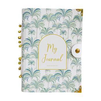 LVD Leather Palm Tree My Journal Writing Notebook Blue/Green 13x18cm