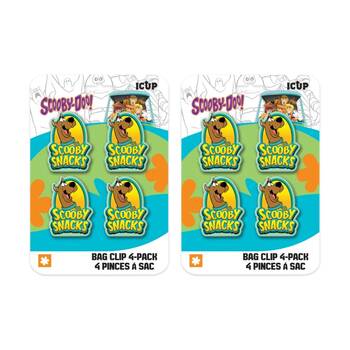 2x 4pc Icup Inc Scooby Doo Snacks Kitchen Storage Sealing Bag Clips Multicolour