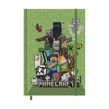 Minecraft 2026 Green Planner Yearly Diary Notebook A5 21x16cm
