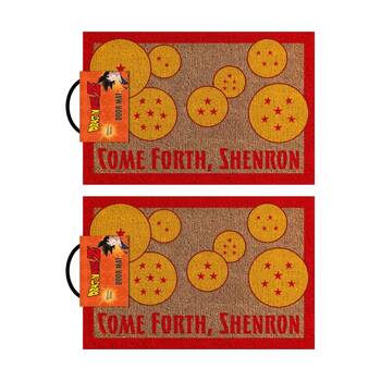 2PK Dragon Ball Z Come Forth Shenron 100% Natural Cior Home Doormat 60x40cm