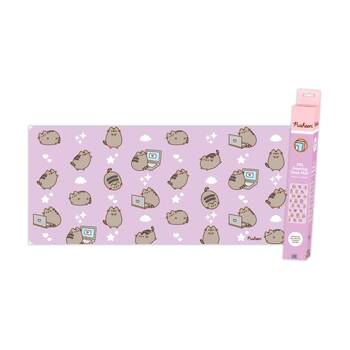 Pusheen Purple Pattern Gaming Accessory Mouse Tracking Mat XXL
