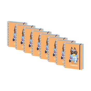 8PK Bluey So Relaxing Spiral Wiro Kids Writing Notebook Lined Orange A5 21x16cm