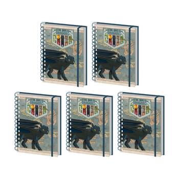 5PK How To Train Your Dragon Map Spiral Kids Writing Notebook Lined A5 21x16cm
