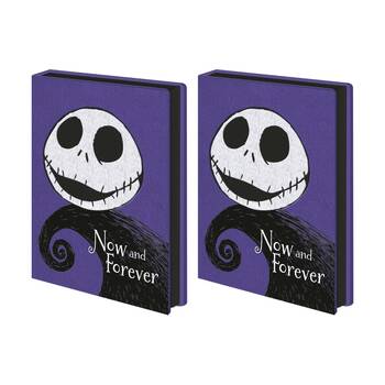2PK Disney Nightmare Before Christmas Forever Plush Purple Notebook A5 21x16cm