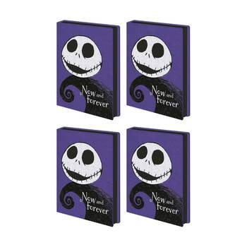 4PK Disney Nightmare Before Christmas Forever Plush Purple Notebook A5 21x16cm