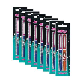 8x 2pc Hatsune Miku And Meiko Premium Ballpoint Pen Set Click Top