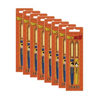 8x 2pc Dragon Ball Z Goku And Vegeta Premium Ballpoint Pen Set Click Top