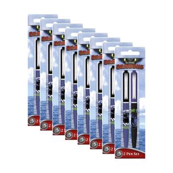 8x 2pc How To Train Your Dragon Toothless Premium Ballpoint Pen Set Click Top