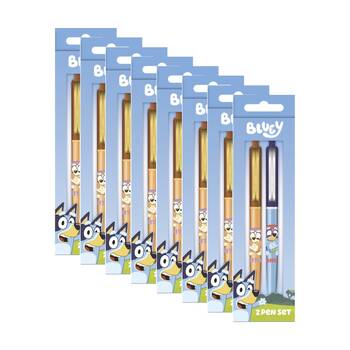 8x 2pc Bluey Grannies Premium Ballpoint Pen Set Satin Finish Click Top