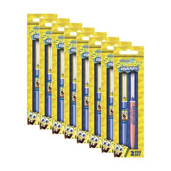 8x 2pc Spongebob Aloha Premium Ballpoint Pen Set Satin Finish Click Top