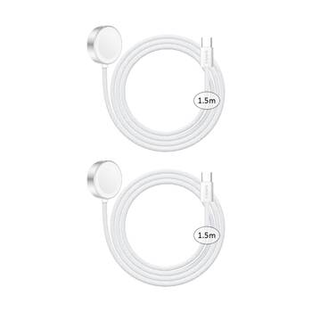 2PK Sansai Watch Charger Wireless Magnetic USB-C Cable 1.5m for Apple