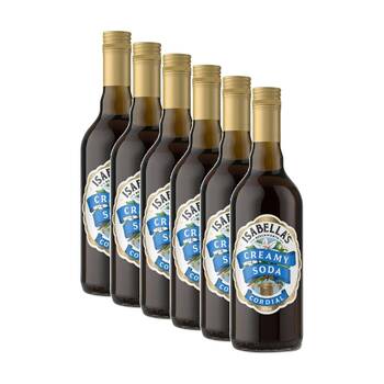 6PK Isabella's Creamy Soda Flavoured Concentrated Cordial Bottle 700ml