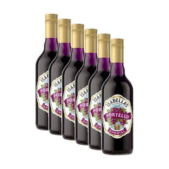 6PK Isabella's Portello Flavoured Concentrated Cordial Bottle 700ml