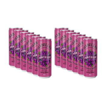 12PK Isabella's Portello Grape & Berry Flavoured Soda Can Soft Drink 355ml