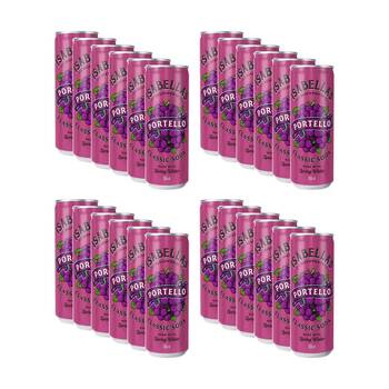 24PK Isabella's Portello Grape & Berry Flavoured Soda Can Soft Drink 355ml