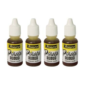 4PK Jacquard Pinata Colours 14ml Acrylic Paint Art/Craft - Sunbright Yellow