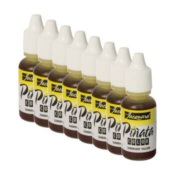 8PK Jacquard Pinata Colours 14ml Acrylic Paint Art/Craft - Sunbright Yellow