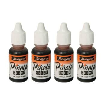 4PK Jacquard Pinata Colours 14ml Acrylic Paint Art/Craft - Orange