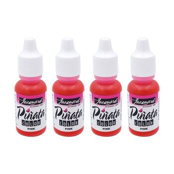 4PK Jacquard Pinata Colours 14ml Acrylic Paint Art/Craft - Pink